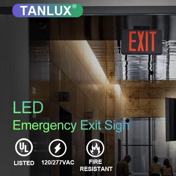 Red LED Exit Sign with Battery Backup