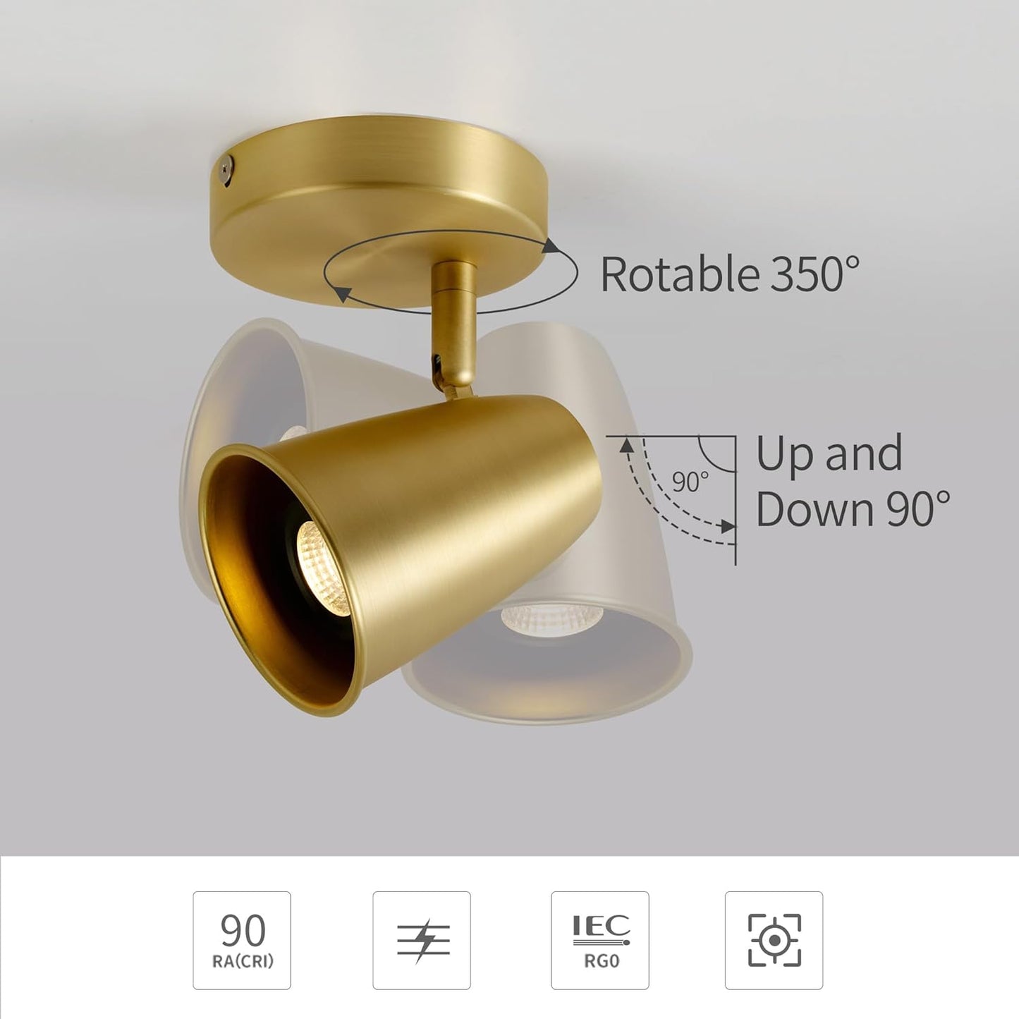 LED Adjustable Hardwired Track Light Head