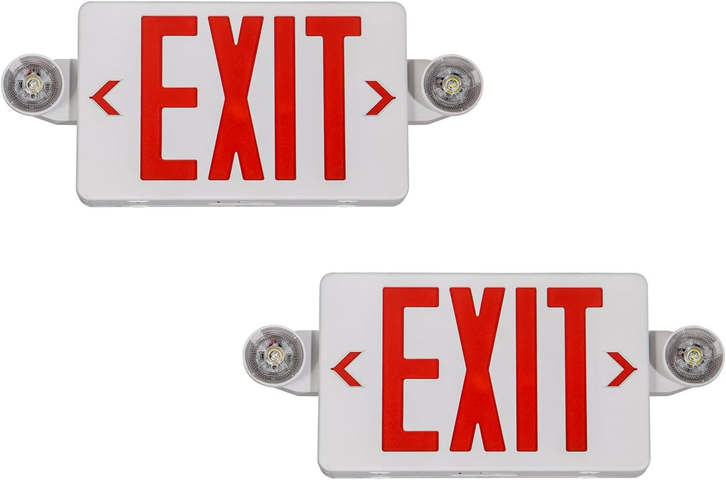 Black LED Exit Sign with Emergency Lights