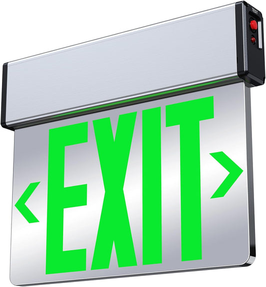LED Edge-Lit Exit Sign with Battery Backup