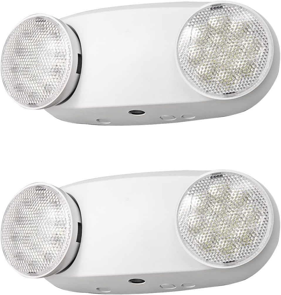 Adjustable LED Emergency Lights, Battery Backup