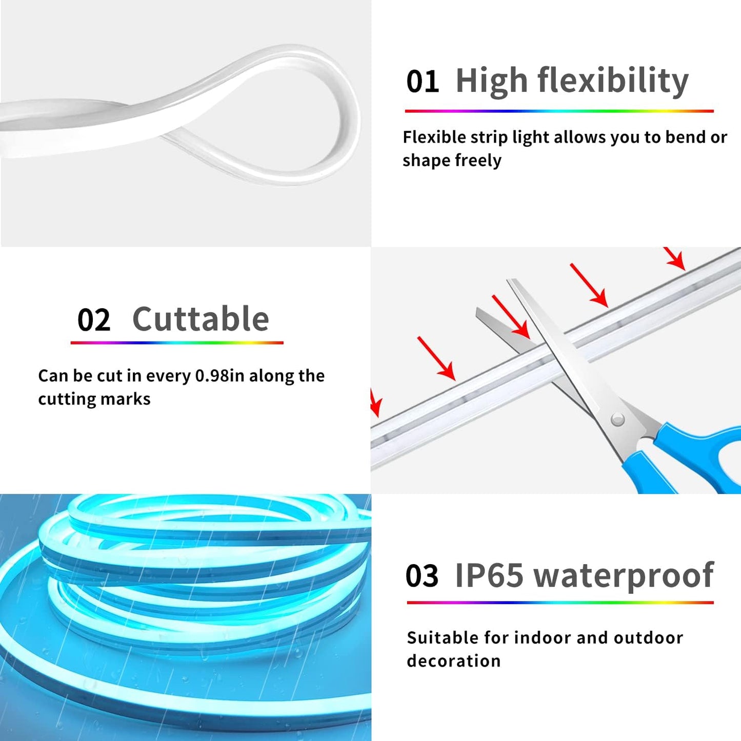 50ft RGB Waterproof Neon Lights