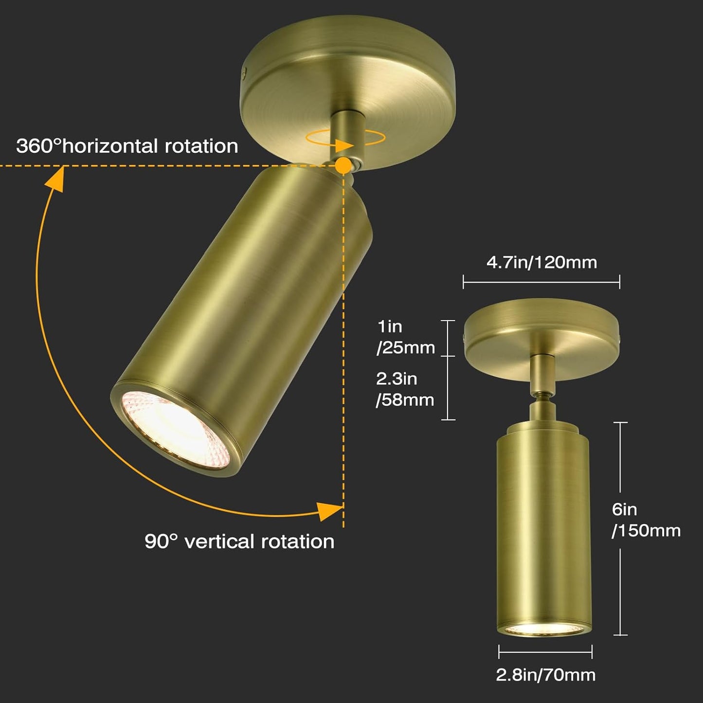 Adjustable Hardwired LED Ceiling Spotlight