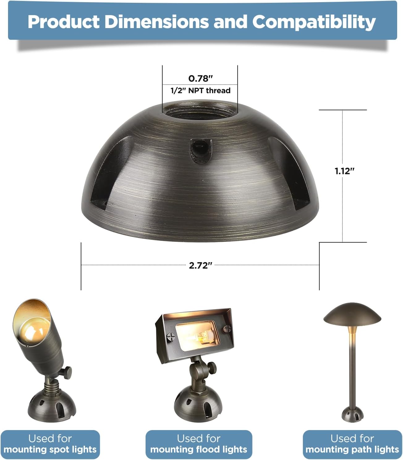 Ground Spikes for Landscape Lights (2-Pack)