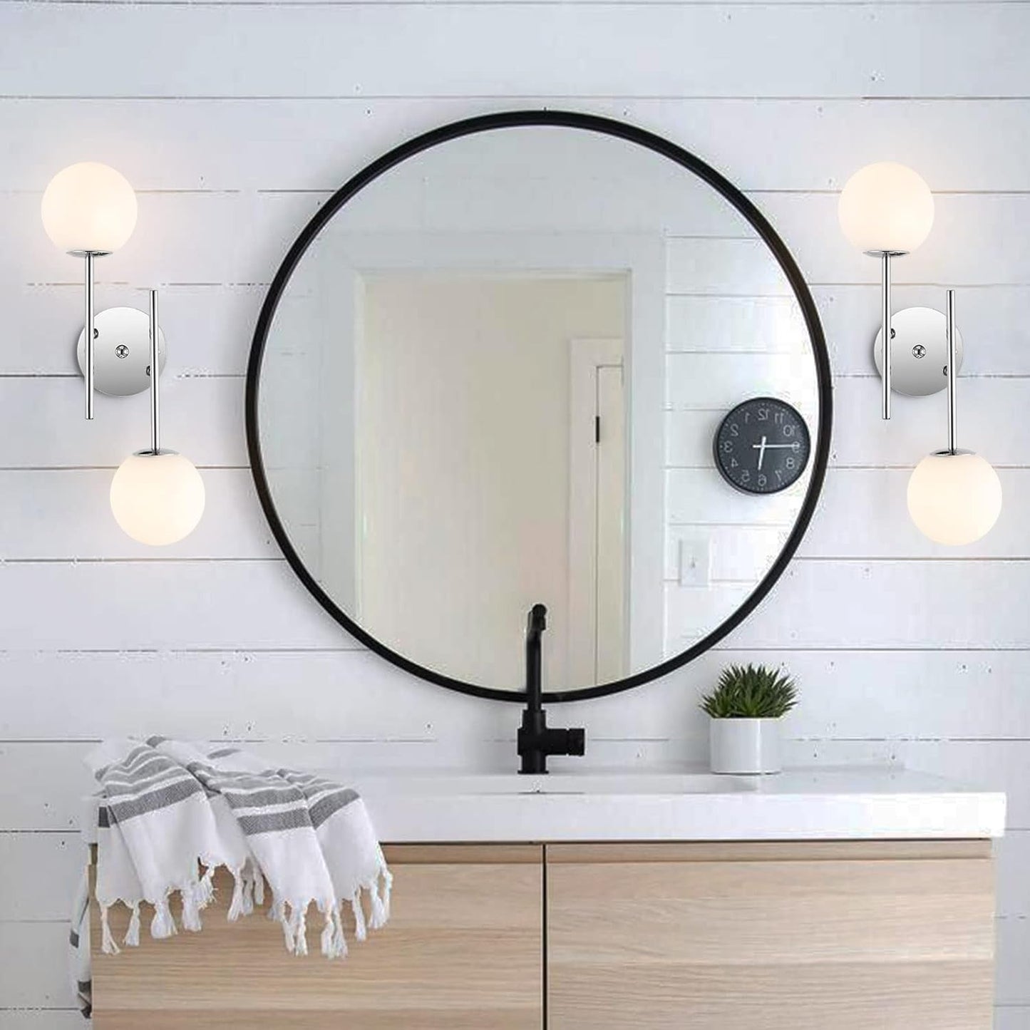 Gold Globe Wall Sconce Light