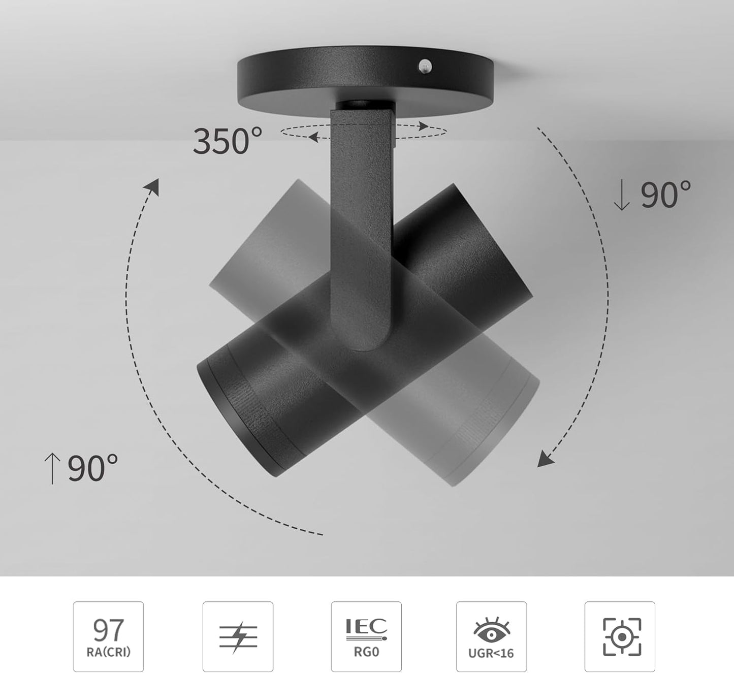 Zoomable Dimmable LED Ceiling Spotlight