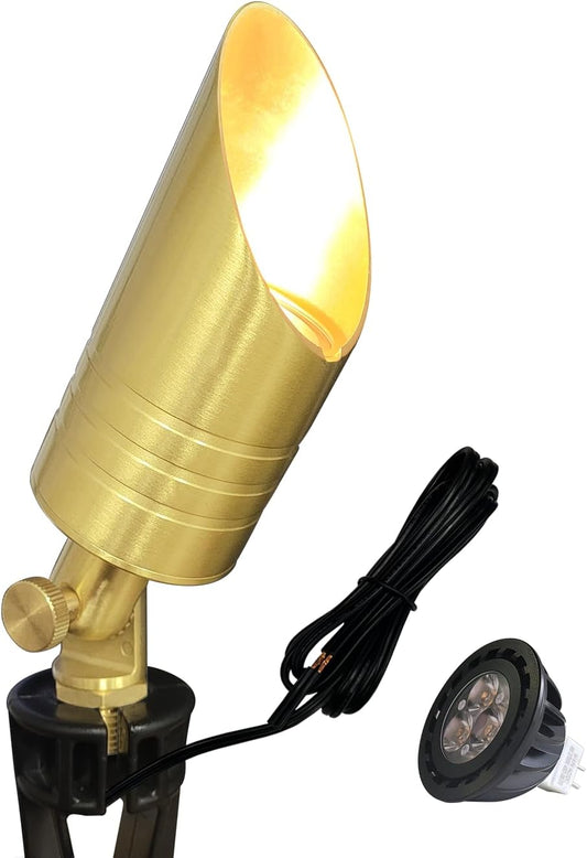 12V Brass Outdoor Spot Light