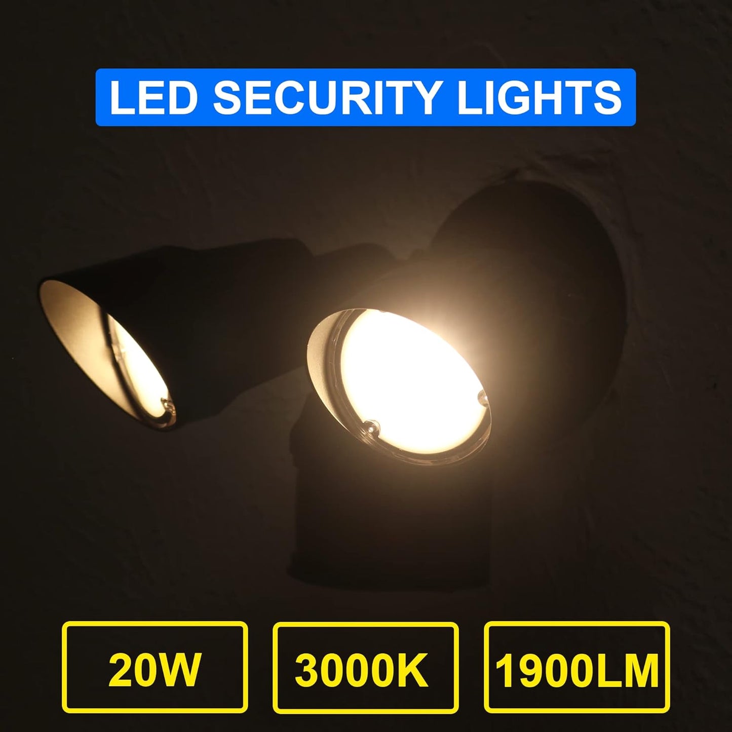 Black LED Dual Head Flood Light