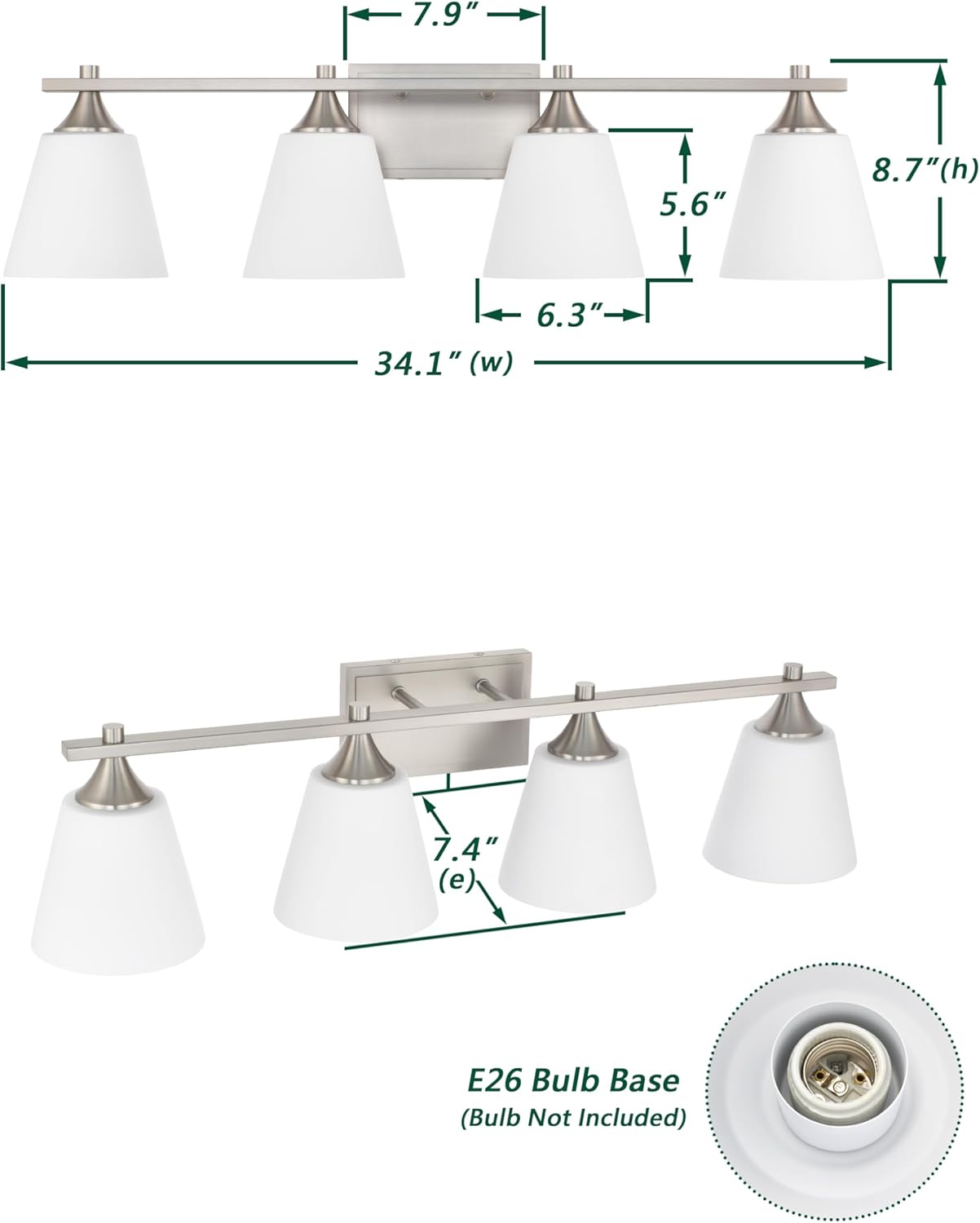 Black Traditional Wall Sconce Light