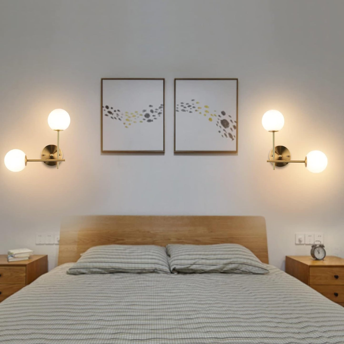 Gold Globe Wall Sconce Light