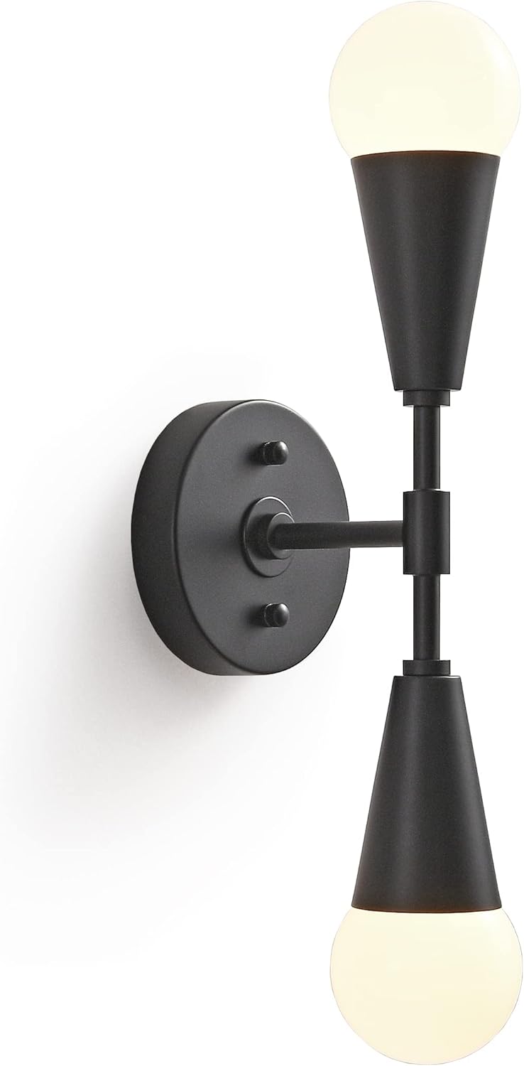 Mid-Century Modern Black Wall Sconce