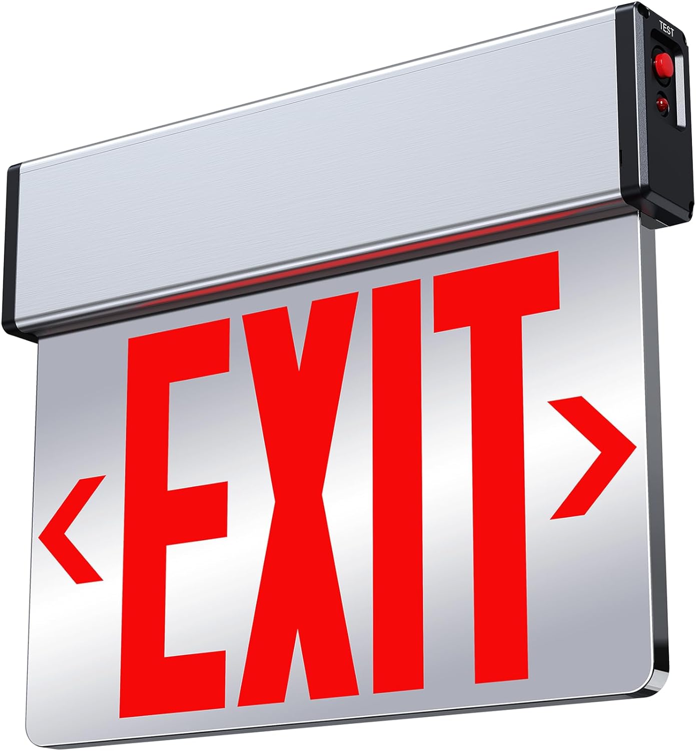 LED Edge-Lit Exit Sign with Battery Backup
