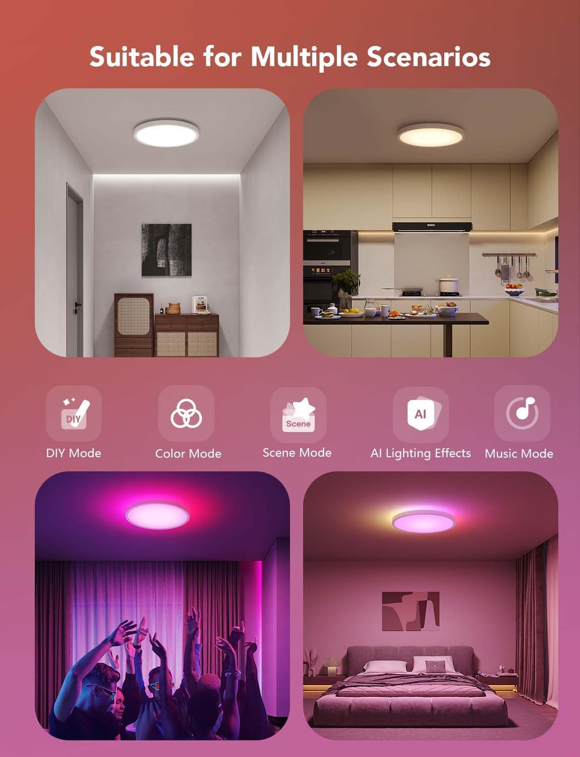 Smart RGBIC LED Ceiling Light