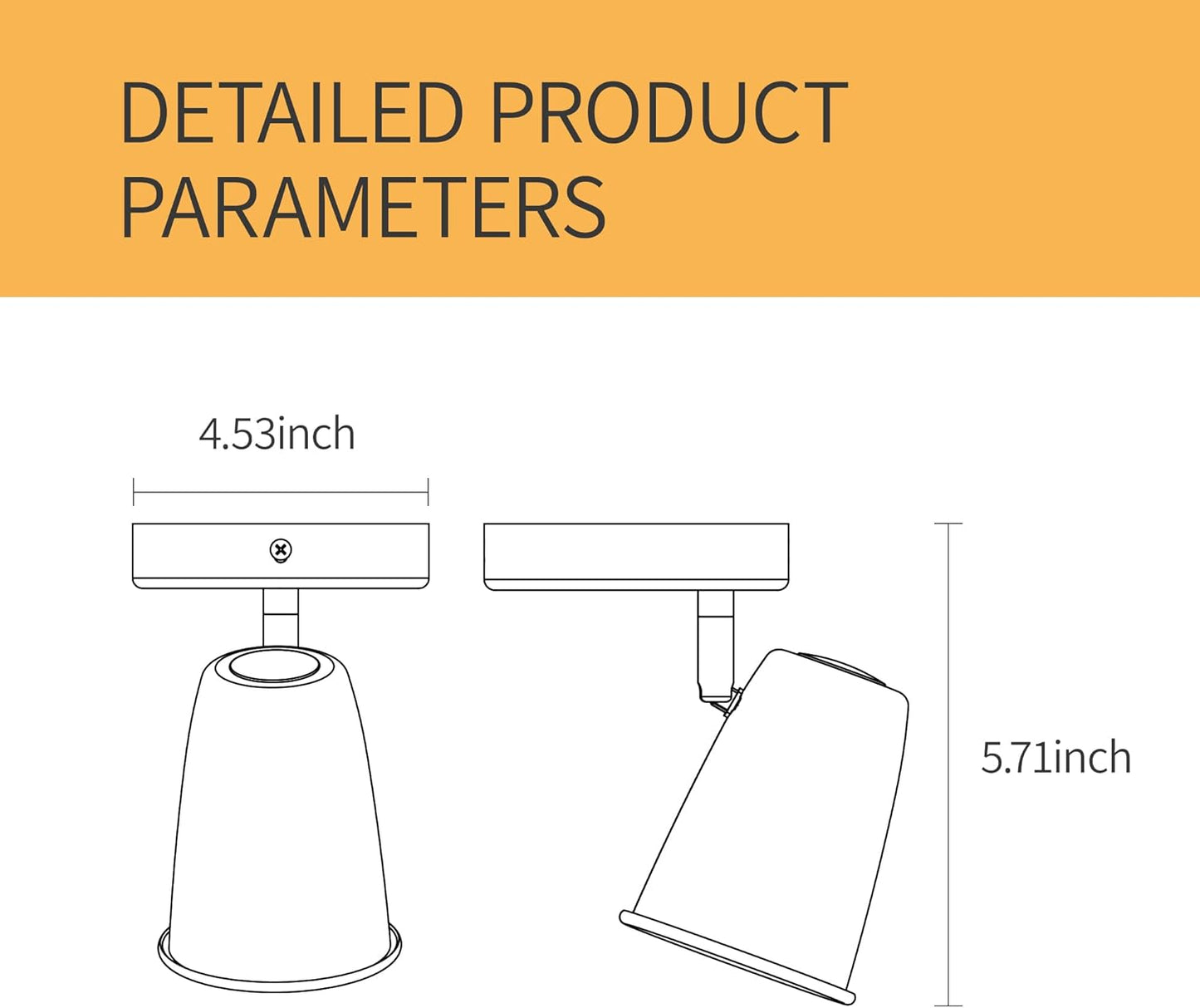 LED Adjustable Hardwired Track Light Head