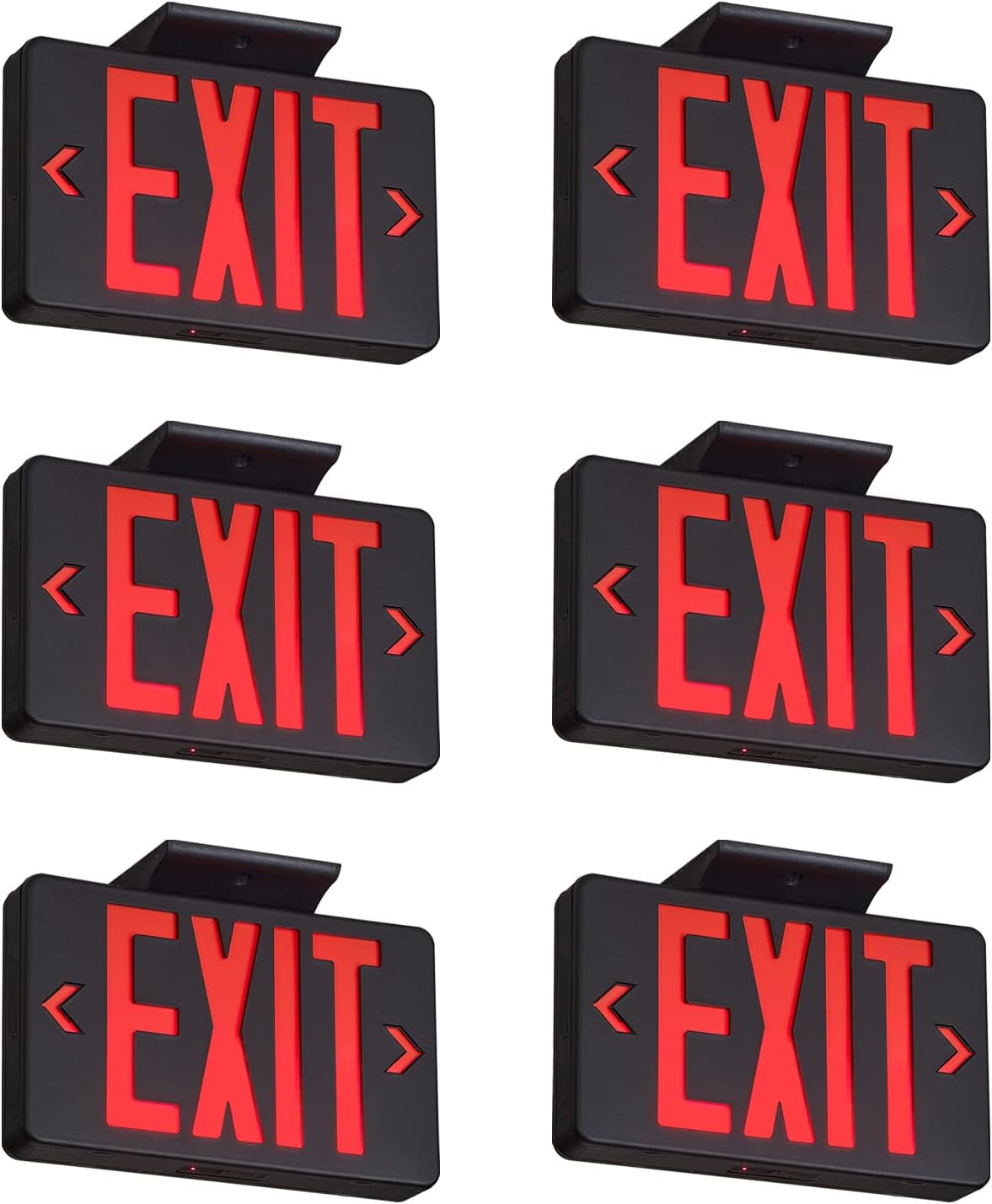 Red LED Exit Sign with Battery Backup