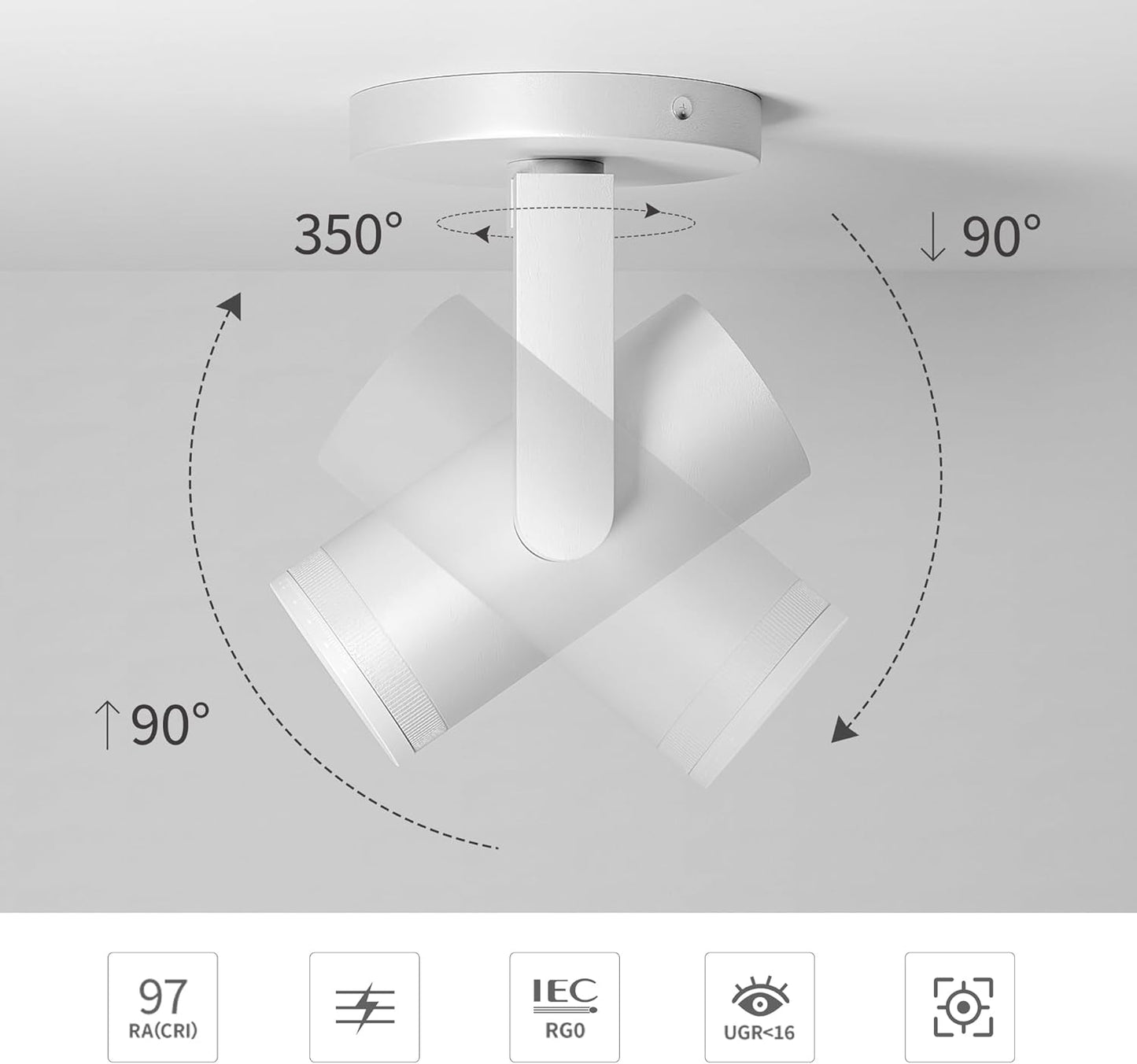 Zoomable Dimmable LED Ceiling Spotlight
