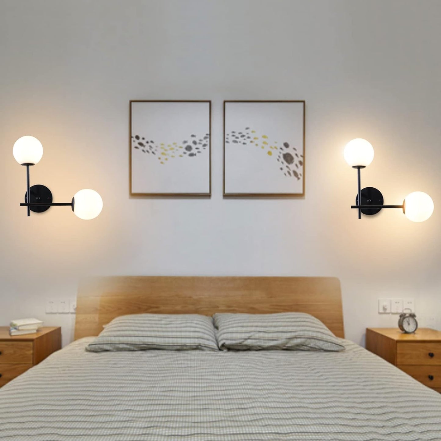 Gold Globe Wall Sconce Light