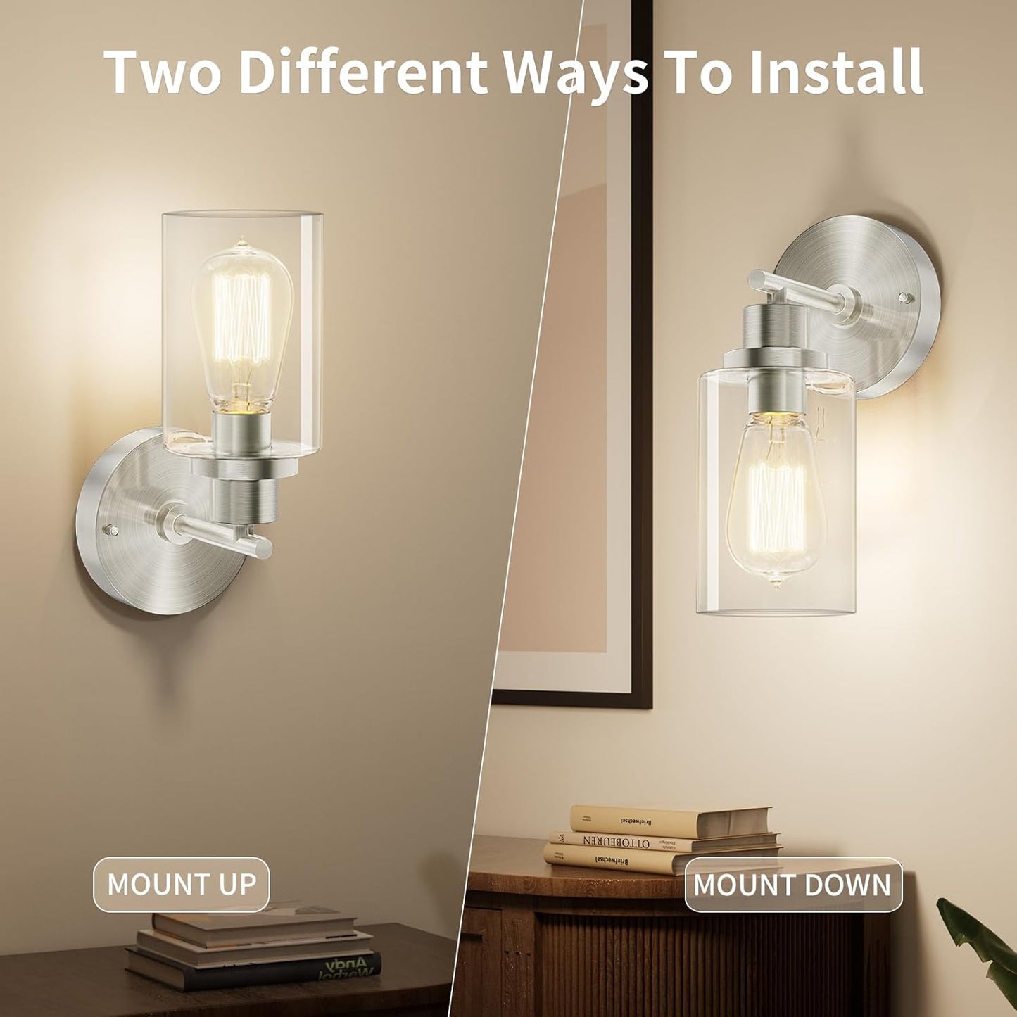 Modern Brushed Nickel Wall Sconce