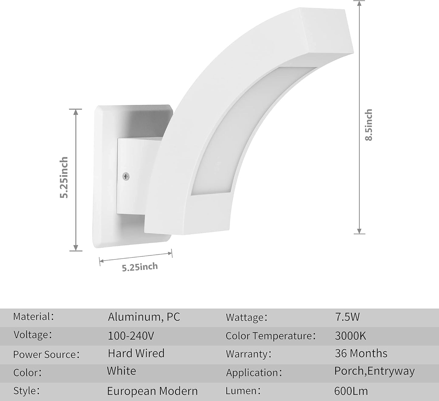 Modern LED Outdoor Wall Sconce