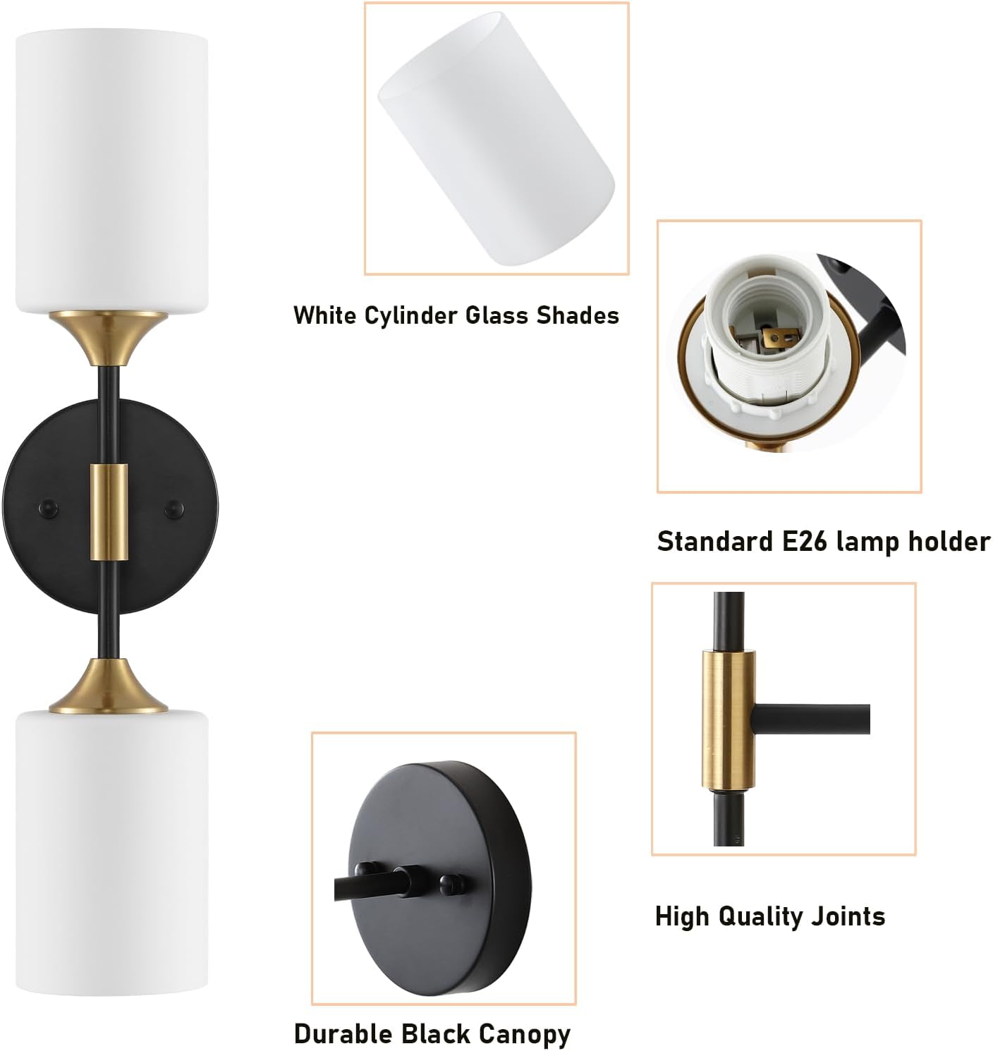 Gold Globe Wall Sconce Light