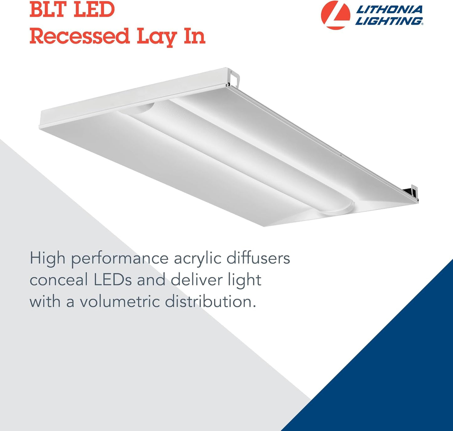 2x4 LED Troffer Light, 4000K Cool White