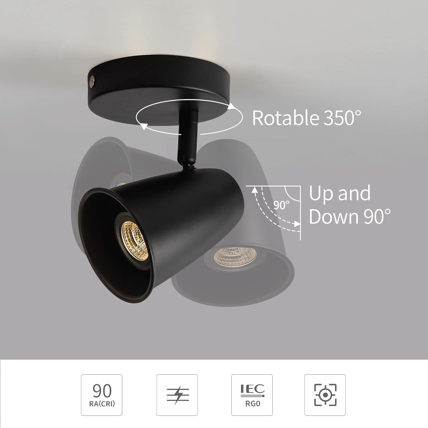 LED Adjustable Hardwired Track Light Head