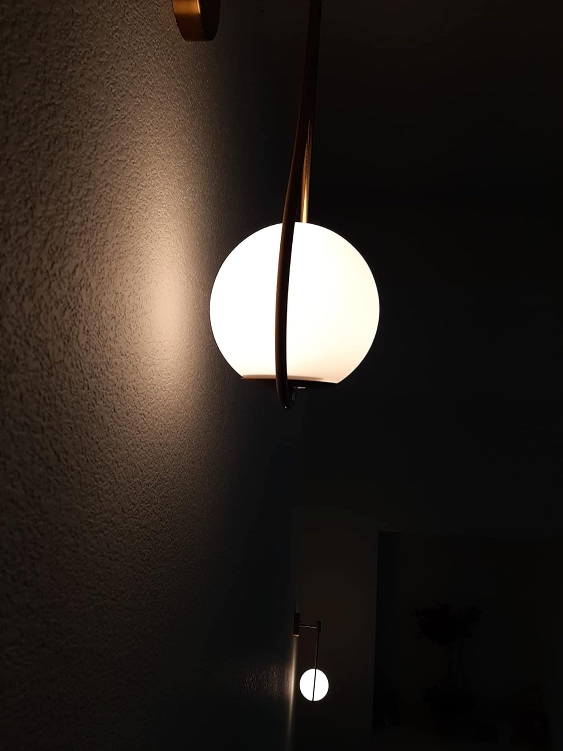 Mid-Century Brass Globe Wall Sconce
