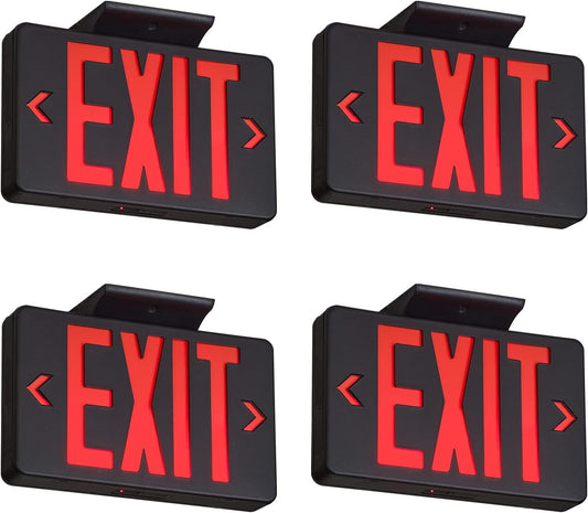 Red LED Exit Sign with Battery Backup