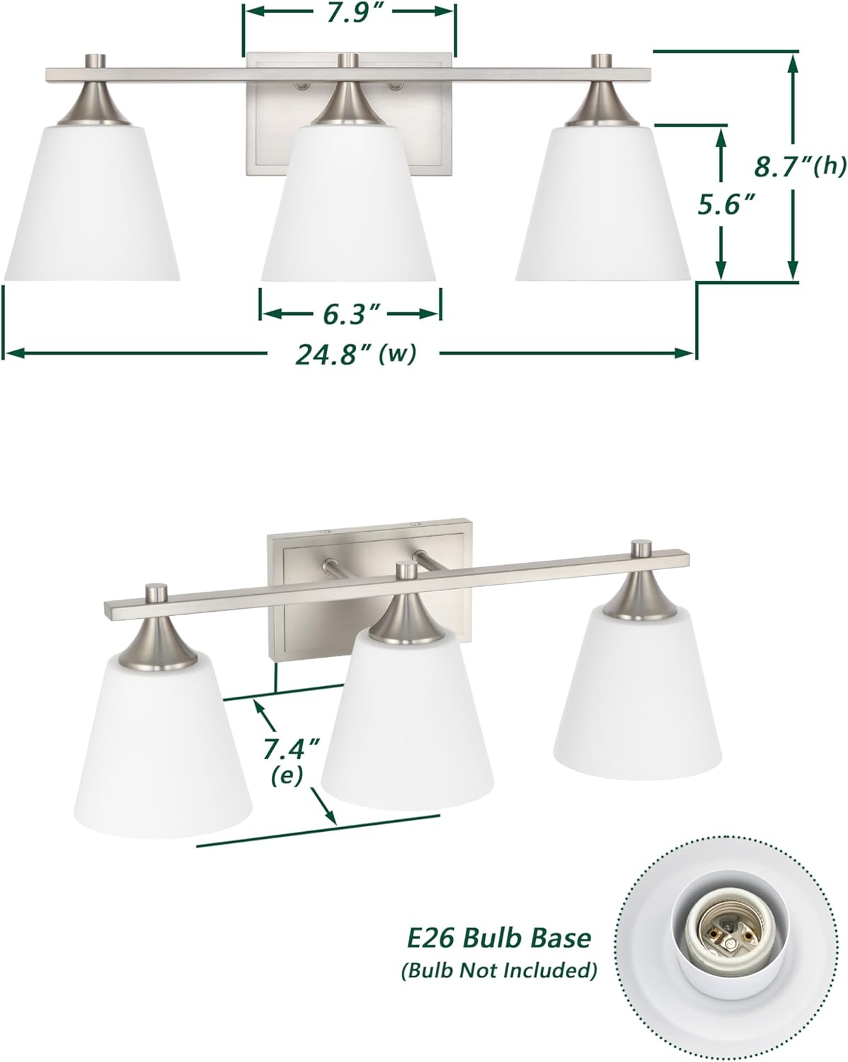 Black Traditional Wall Sconce Light