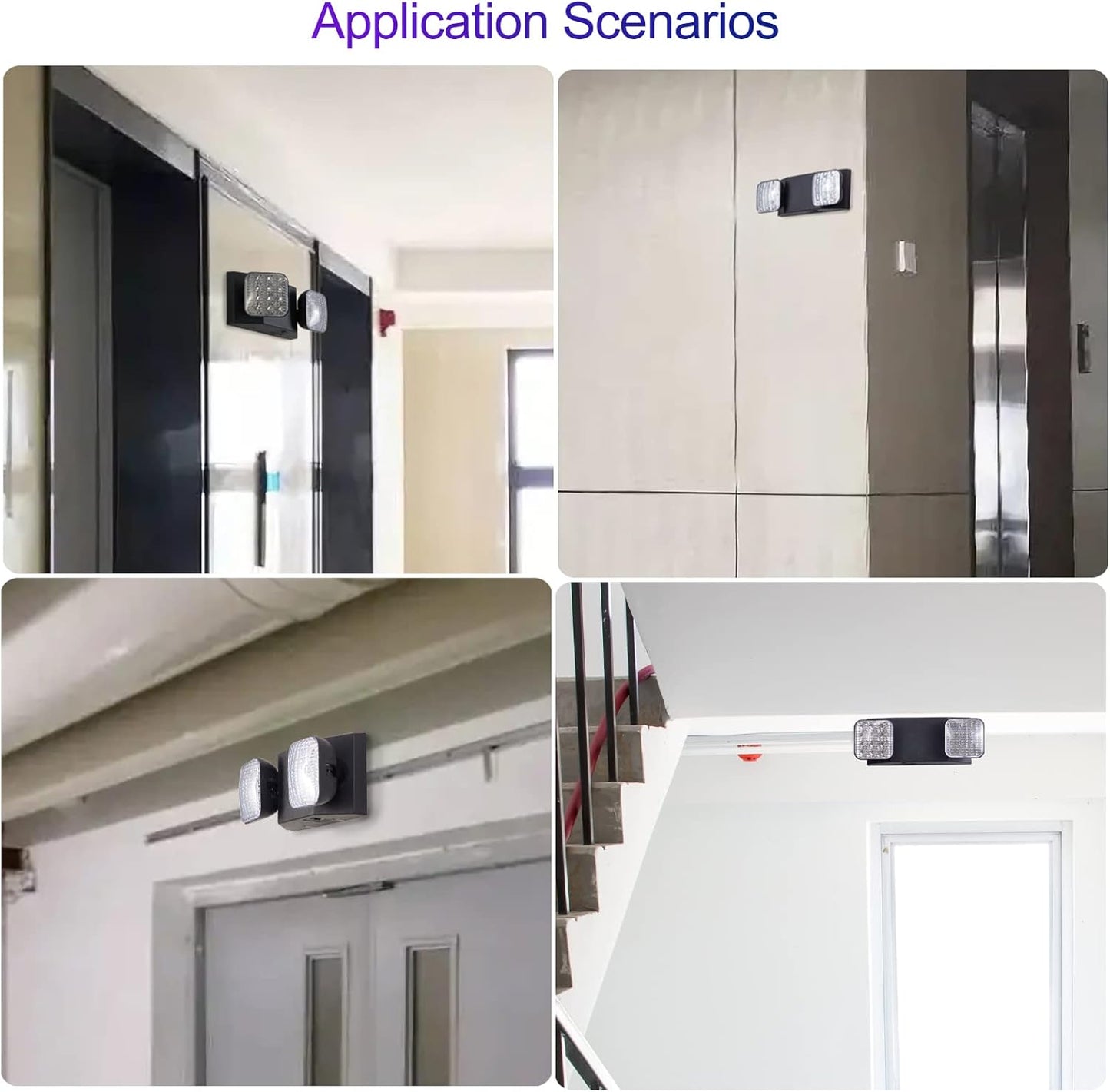 Commercial LED Emergency Lights with Battery Backup
