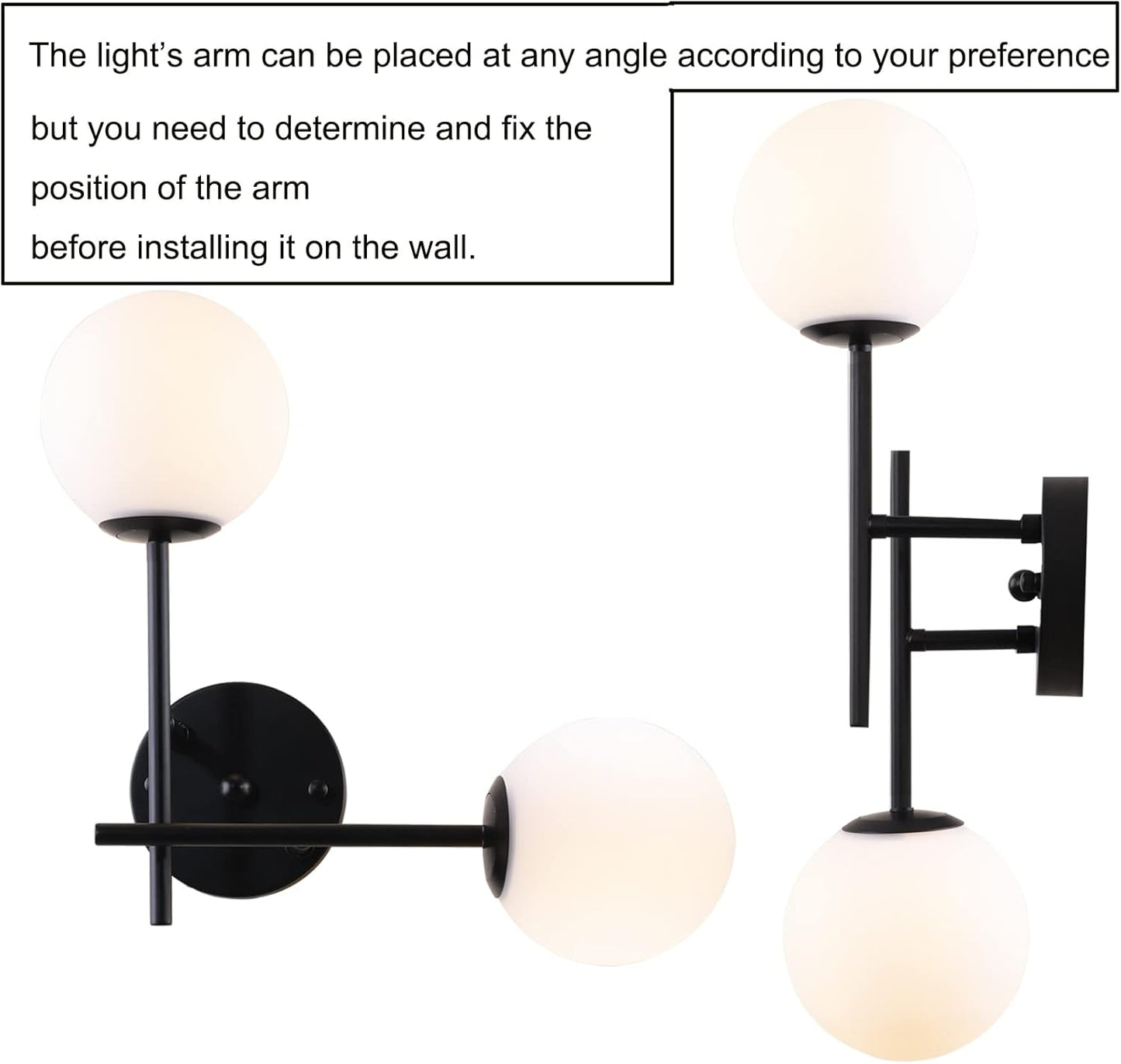 Gold Globe Wall Sconce Light