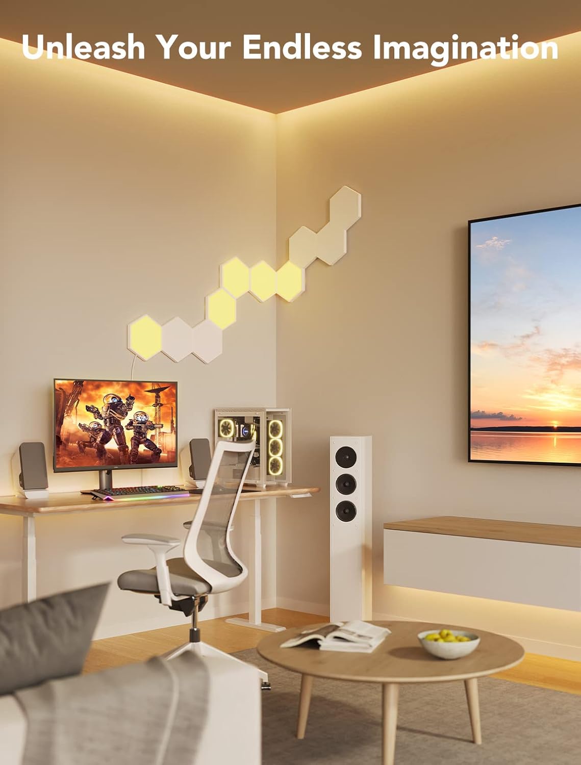 RGBIC Hexagon LED Wall Lights