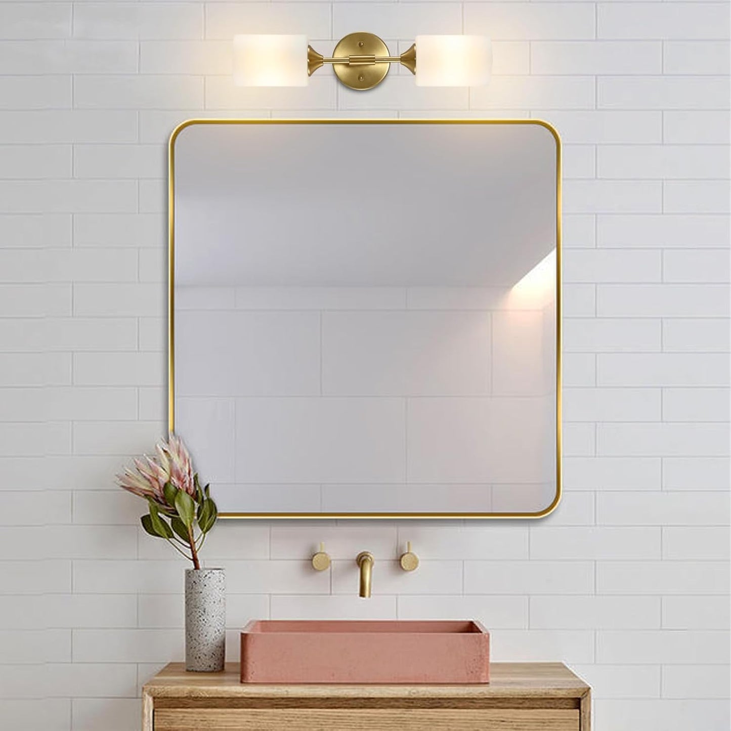 Gold Globe Wall Sconce Light