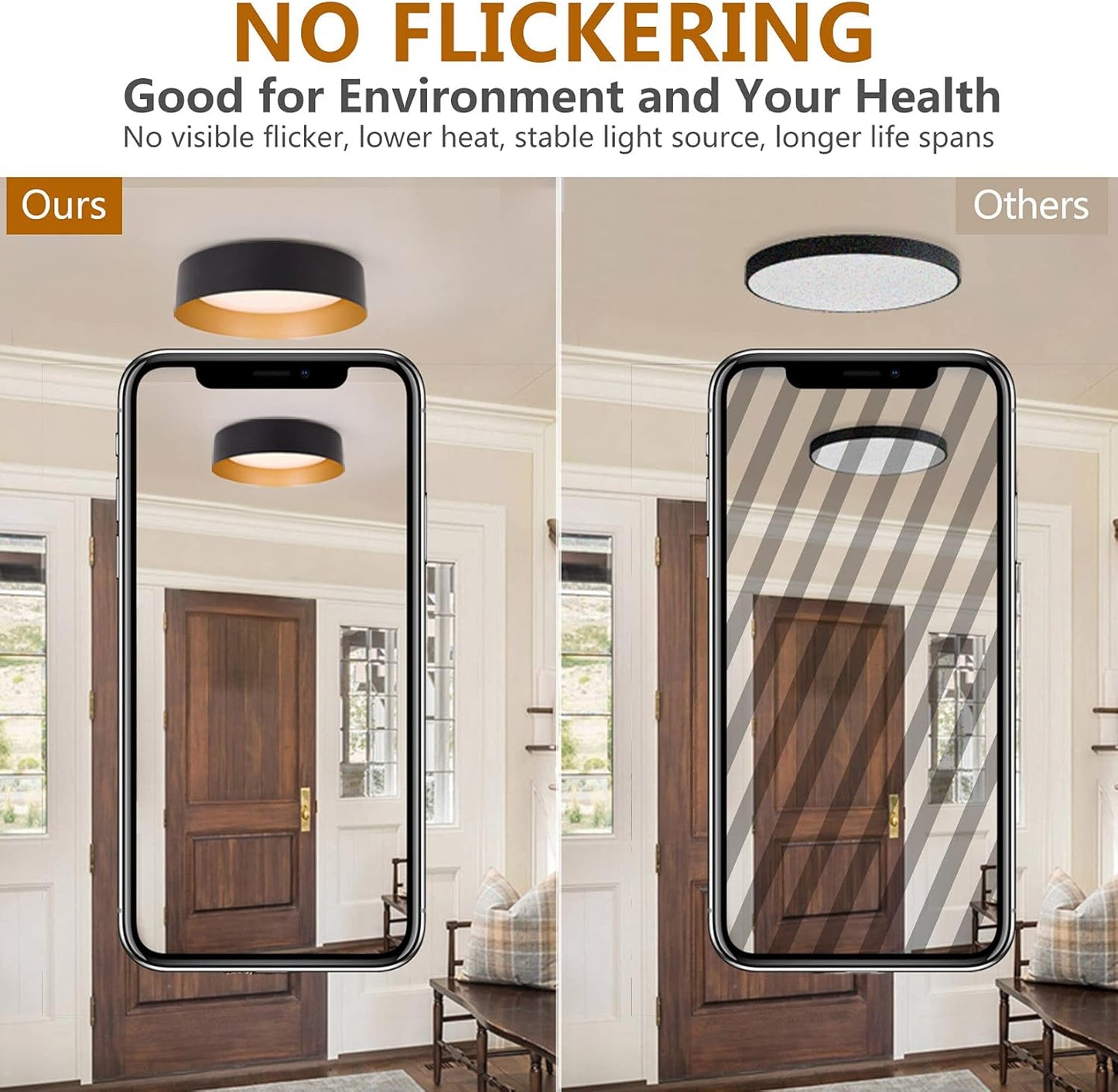 Black Gold LED Ceiling Light