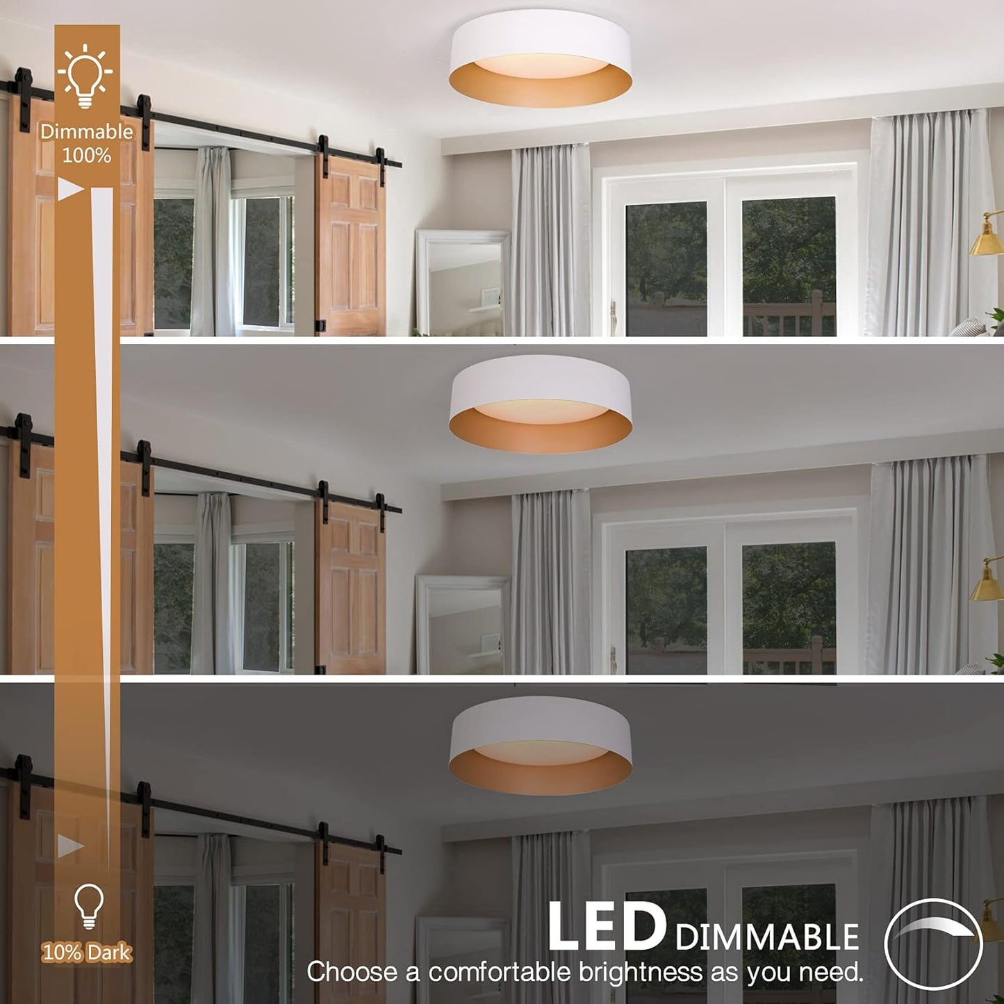 Black Gold LED Ceiling Light