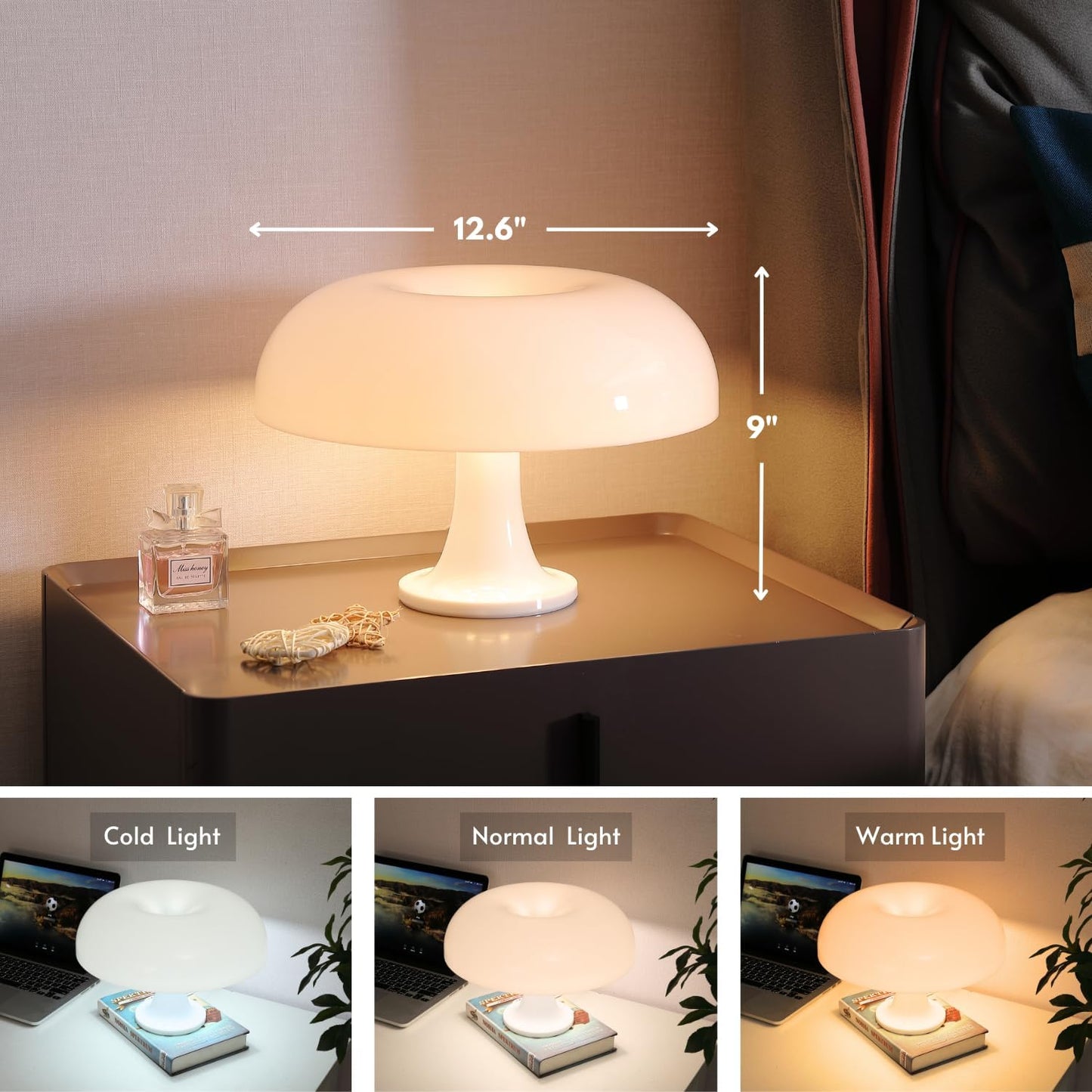 Dimmable Retro Mushroom Table Lamp