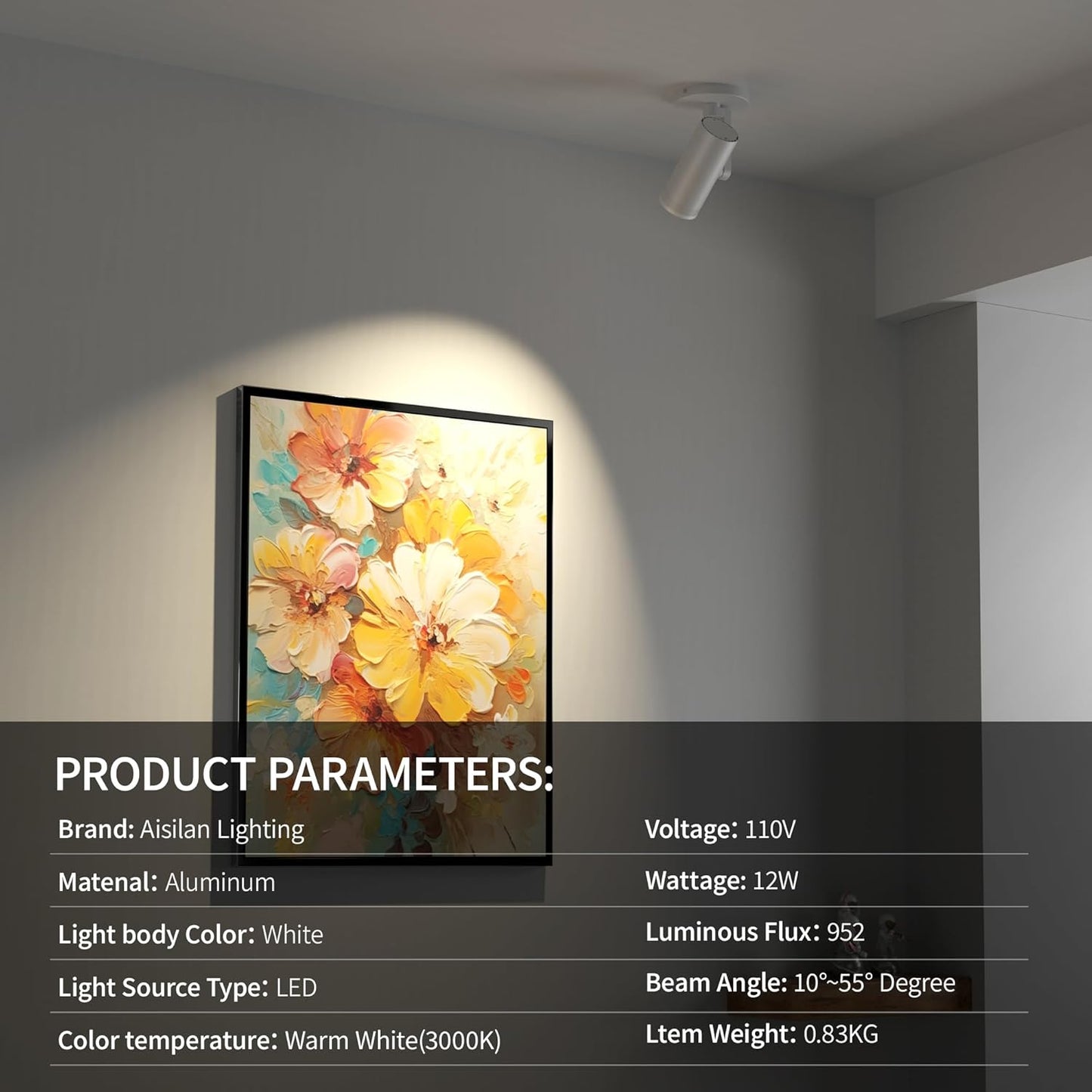 Zoomable Dimmable LED Ceiling Spotlight