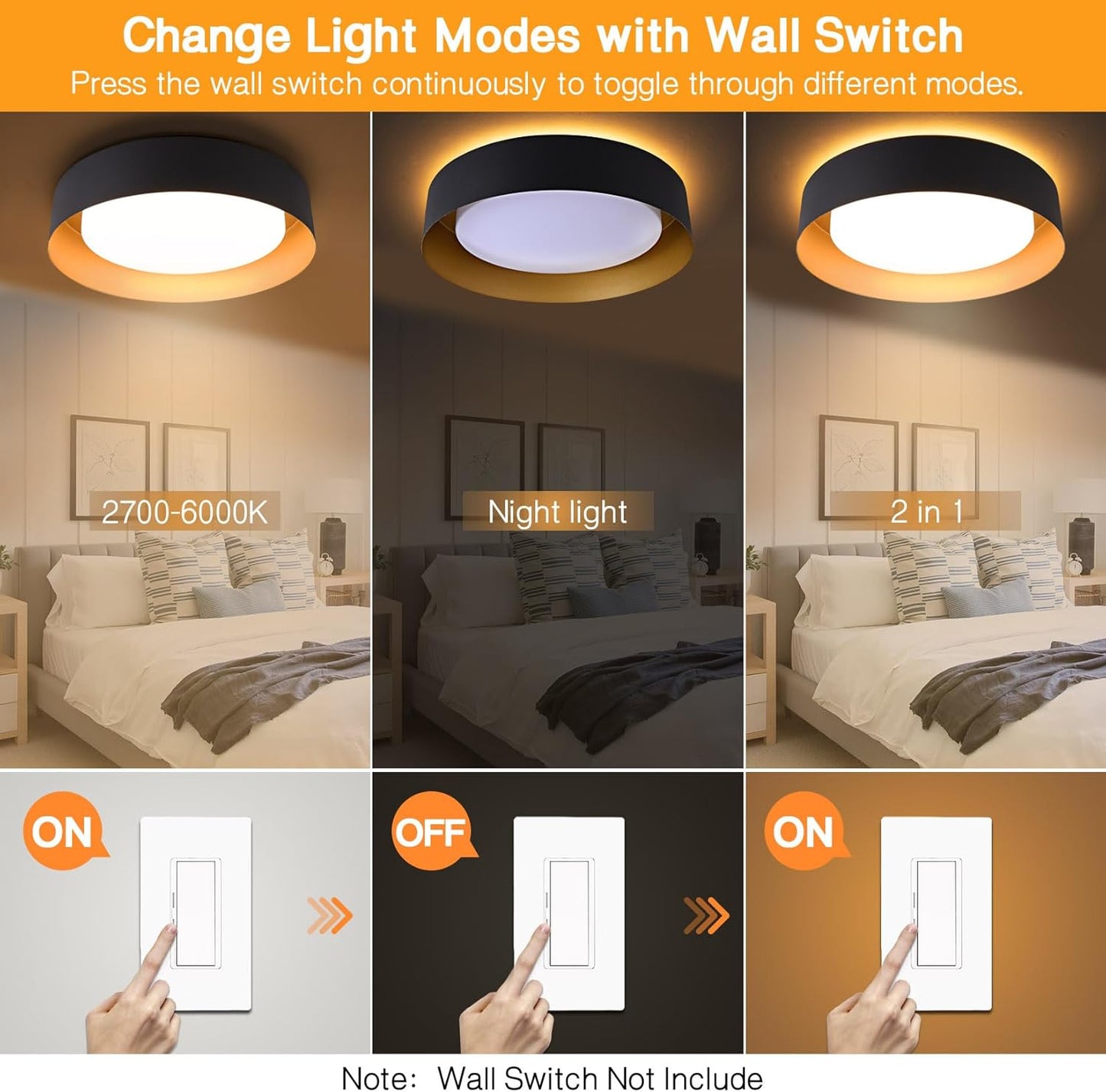 Black Gold LED Ceiling Light