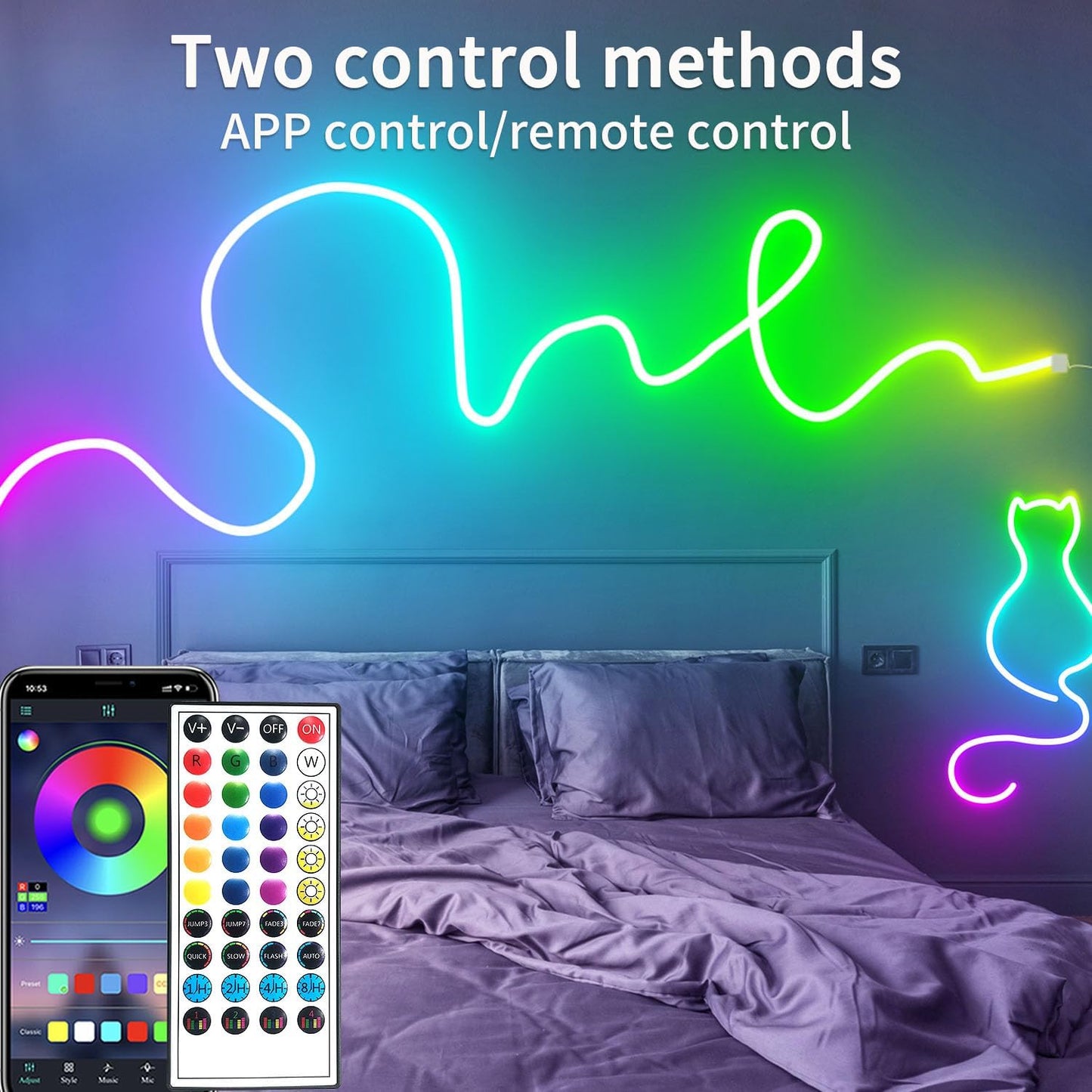 50ft RGB Waterproof Neon Lights