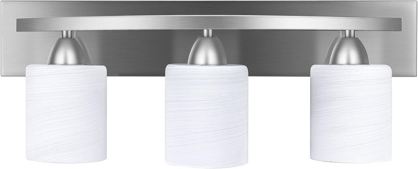 Bai Source 3 ‎Brushed Nickel Bathroom Vanity Light Fixture