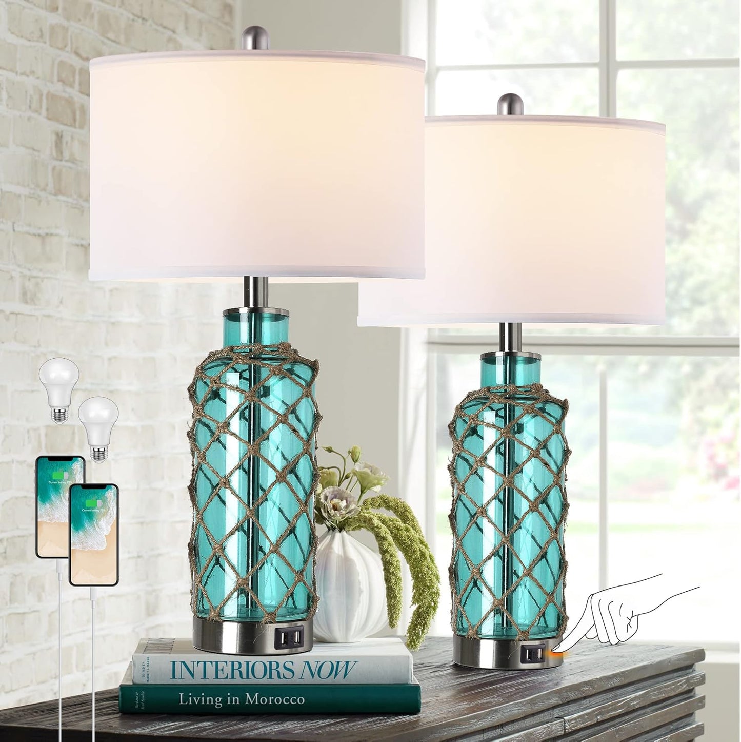 Bai Source Cottage-Nautical-Control-Dimmable-Nightstand