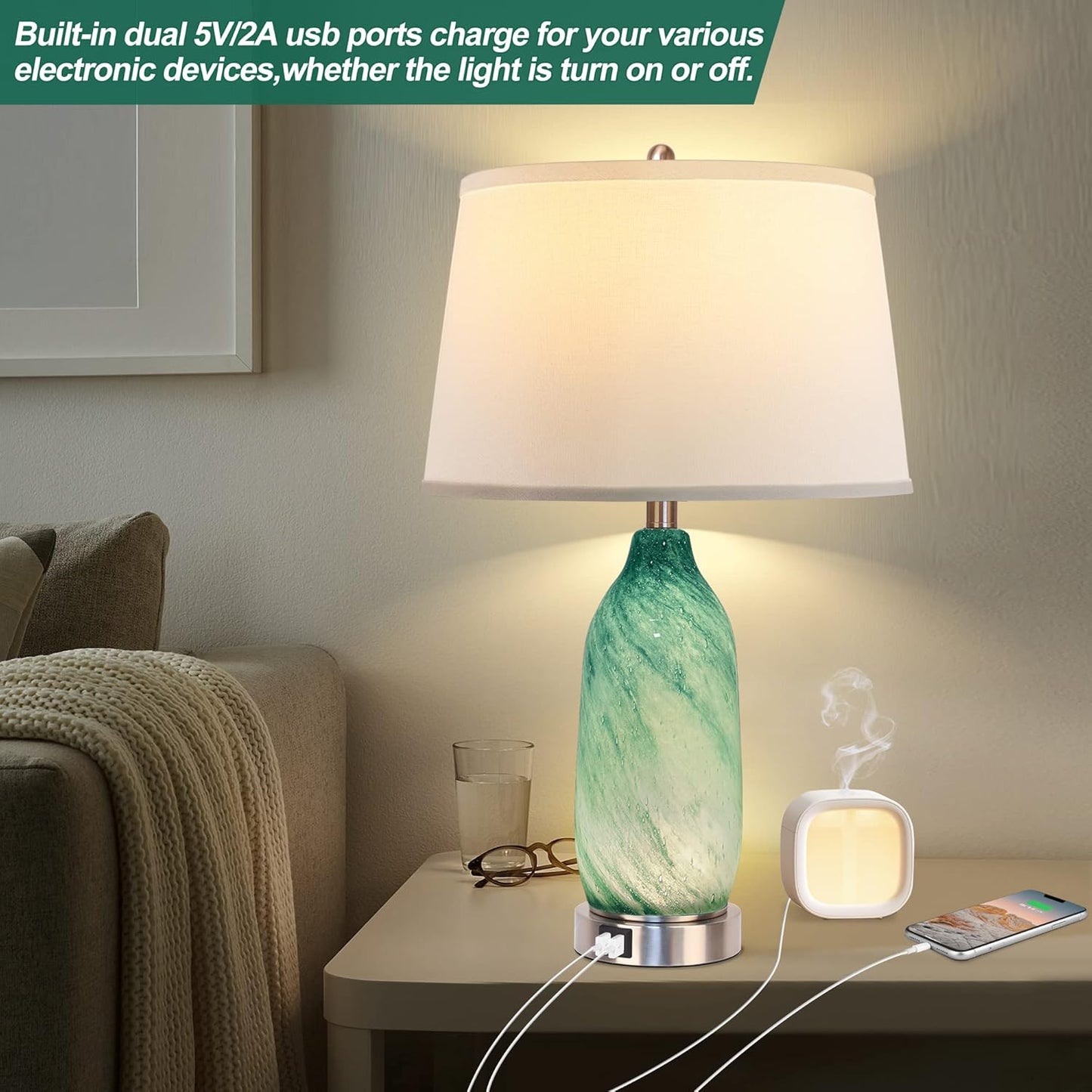 Bai Source Contemporary-Bedside-Nightlight-Coastal-Nightstand