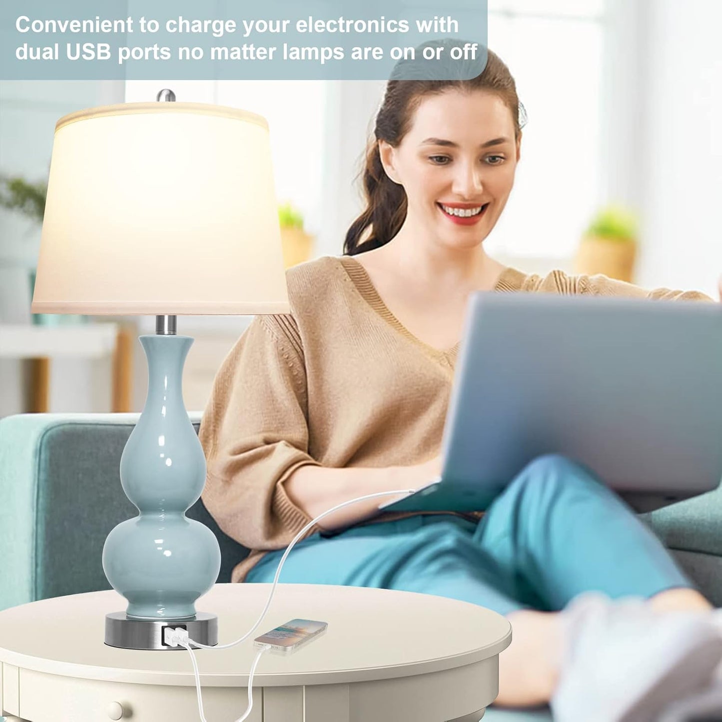 Bai Source Ceramic-Bedside-Charging-Bedroom