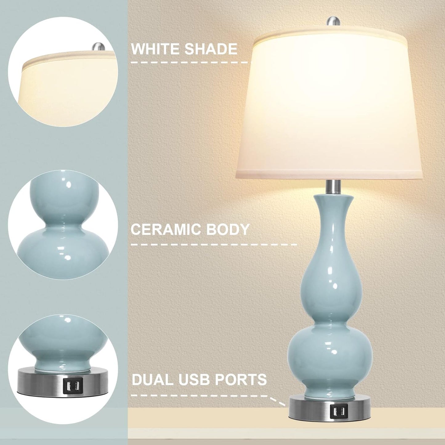 Bai Source Ceramic-Bedside-Charging-Bedroom