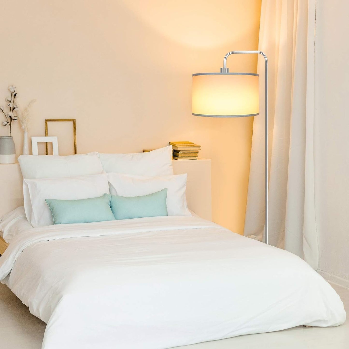 Bai Source LED 3 Color Temperature Floor Lamp with Foot Switch Modern Standing Lamp Tall Pole Floor
