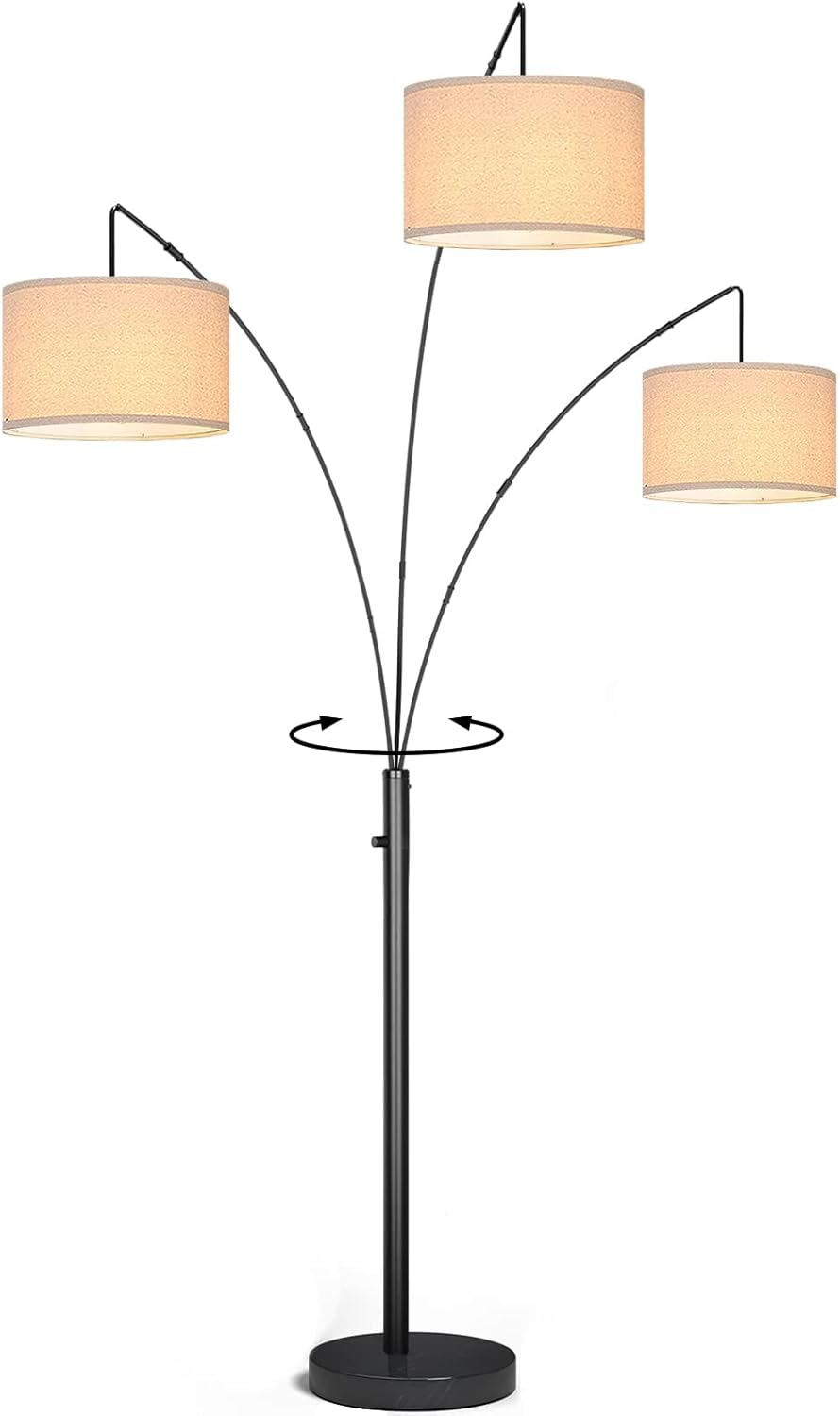 Bai Source Arc Floor Lamps for Living Room, Modern Black Floor Lamp Tall Standing Lamps