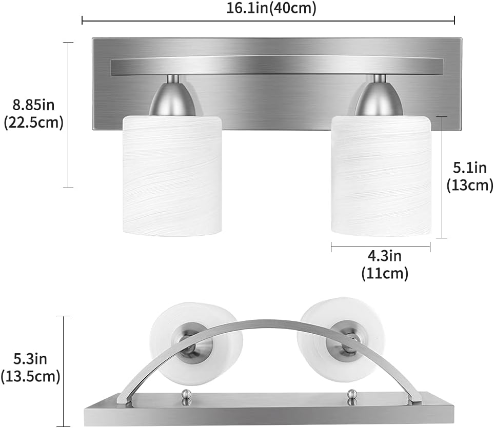 Bai Source 2-Light Bathroom Vanity Light Fixture