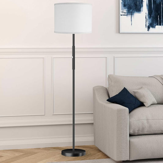 Bai Source Floor Lamp for Living Room Bedroom, 65’’ Modern Tall Lamp Simple Design Standing Lamps Black
