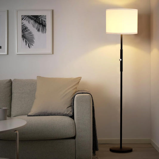 Bai Source Floor Lamp for Living Room Bedroom with Lampshade Stencil, 65’’ Modern Tall Lamp Black