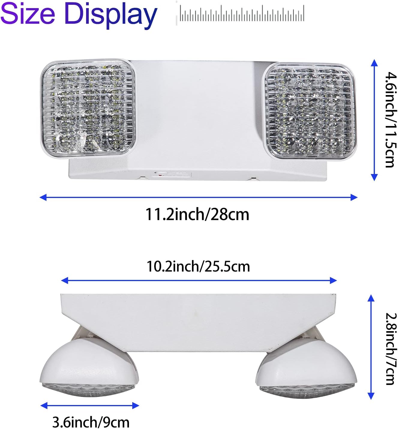 Commercial LED Emergency Lights with Battery Backup